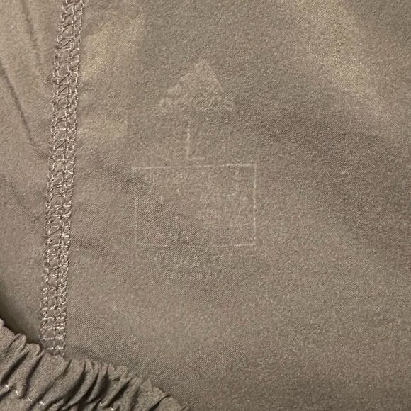 Adidas Gray Black Striped Athletic Running Workout Shorts - Picture 7 of 7